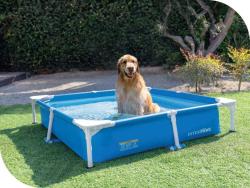 Каркасный бассейн для собак фильтр-насос, скиммер 152х152х30см 1шт/упак 48402 - фото 4