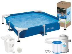 Каркасный бассейн для собак фильтр-насос, скиммер 152х152х30см 1шт/упак 48402 - фото 5